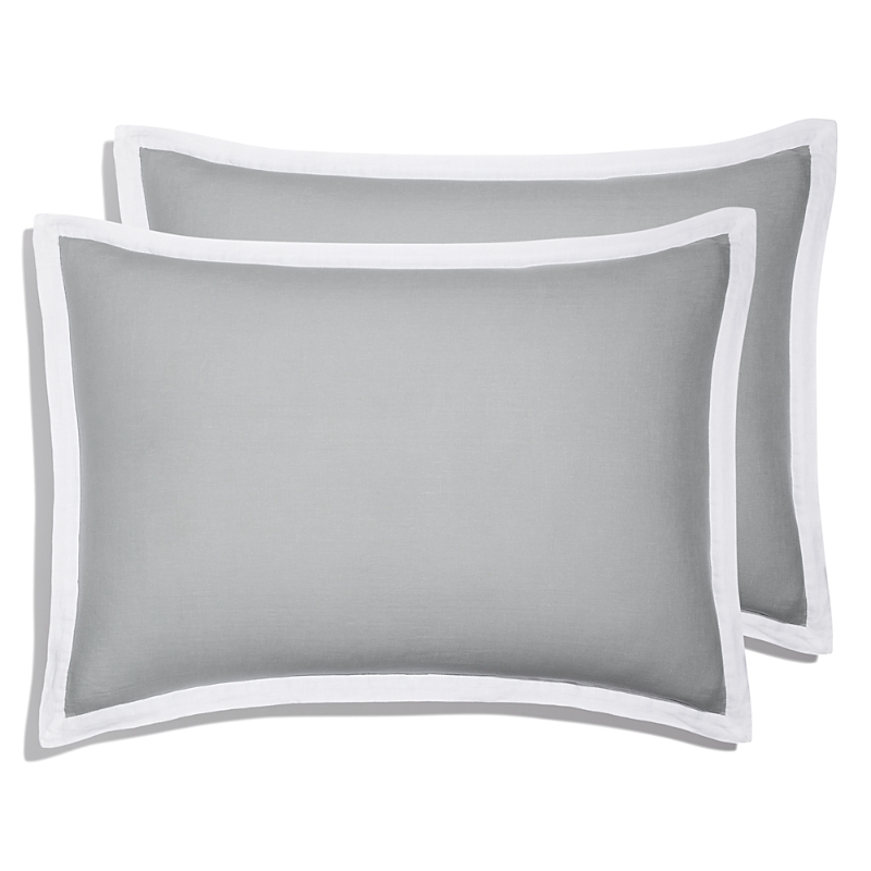 Amalia Home Collection Stonewashed Linen Standard Sham, Pair - Exclusive In Dusty Blue