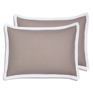 Amalia Home Collection Stonewashed Linen Standard Sham, Pair - 100% Exclusive In Grey/white