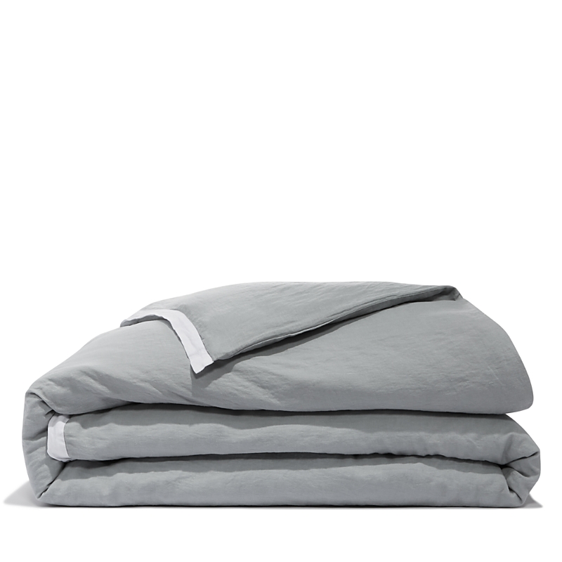 Amalia Home Collection Stonewashed Linen King Duvet Cover - Exclusive In Dusty Blue