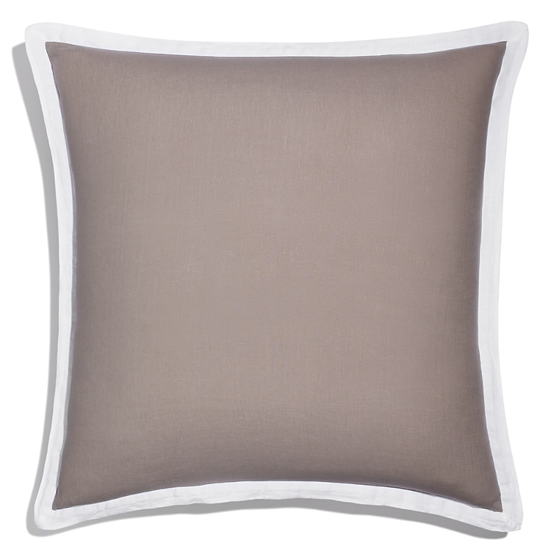 Amalia Home Collection Stonewashed Linen Euro Sham - Exclusive In Grey/white
