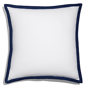 Amalia Home Collection Stonewashed Linen Euro Sham - 100% Exclusive In White/navy