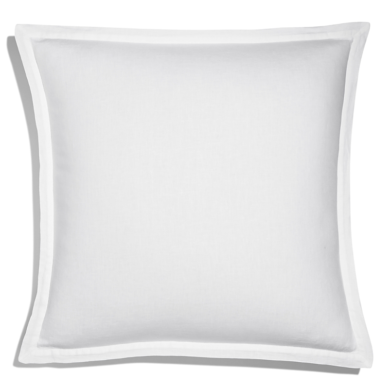 Amalia Home Collection Stonewashed Linen Euro Sham - Exclusive In White/white