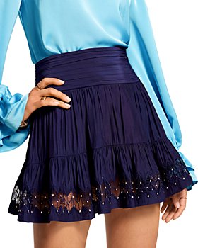Ramy Brook Womens Embellished Avi Mini Skirt 