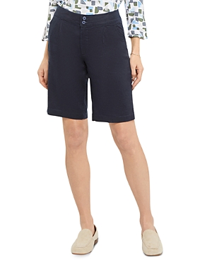 Nydj Petite Modern Bermuda Shorts In Oxford Navy