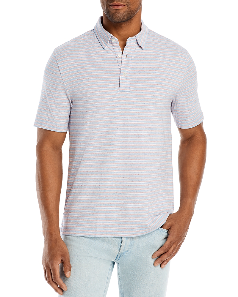 Faherty Movement Stretch Stripe Regular Fit Polo Shirt In Horizon Line