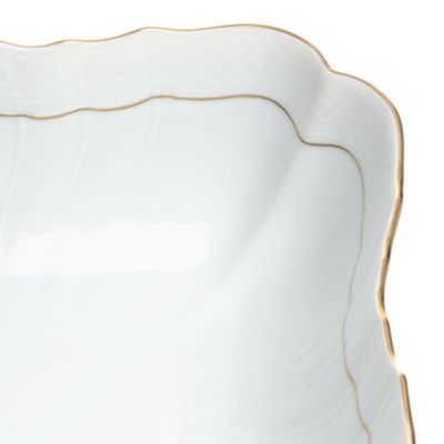 Golden Edge Square Salad Bowl