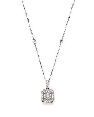 Bloomingdale's Diamond Mosaic Pendant Necklace In 14k White Gold, 0.80 Ct. T.w. - 100% Exclusive