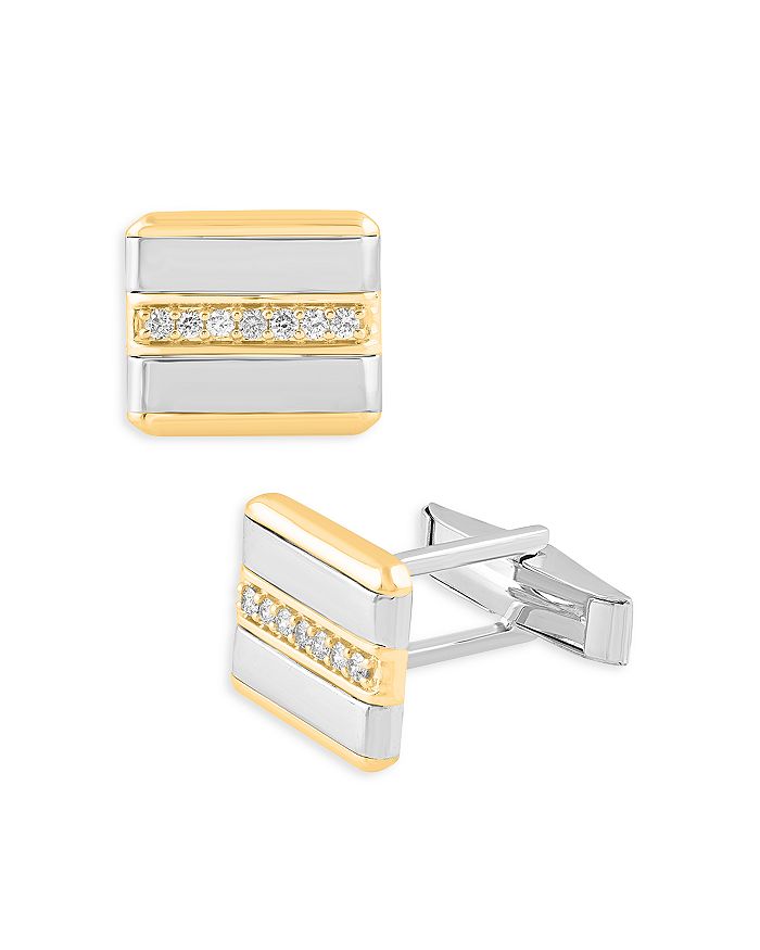 Bloomingdale's Diamond Cufflinks in 14K Yellow & White Gold, 0.30 ct. t