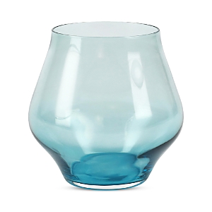 Vietri Contessa Teal Stemless Wine Glass In Teal