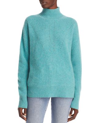 C By Bloomingdale's Cashmere Novelty Stitch Mock Neck Cashmere Sweater ...