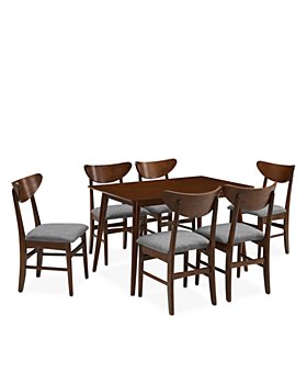 Sparrow & Wren - Landon 7 Piece Dining Set, 1 Table & 6 Wood Chairs