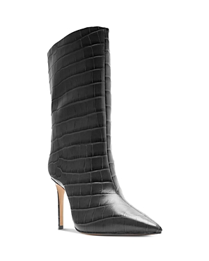 Schutz Women's Mary Pointed Toe High Heel Booties In Black