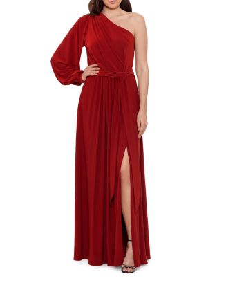 Aqua Women's One Shoulder Gown Red Size 12 main image 1