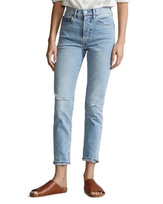 Ralph Lauren Callen High-Rise Slim Jeans in Zander Wash | Bloomingdale's