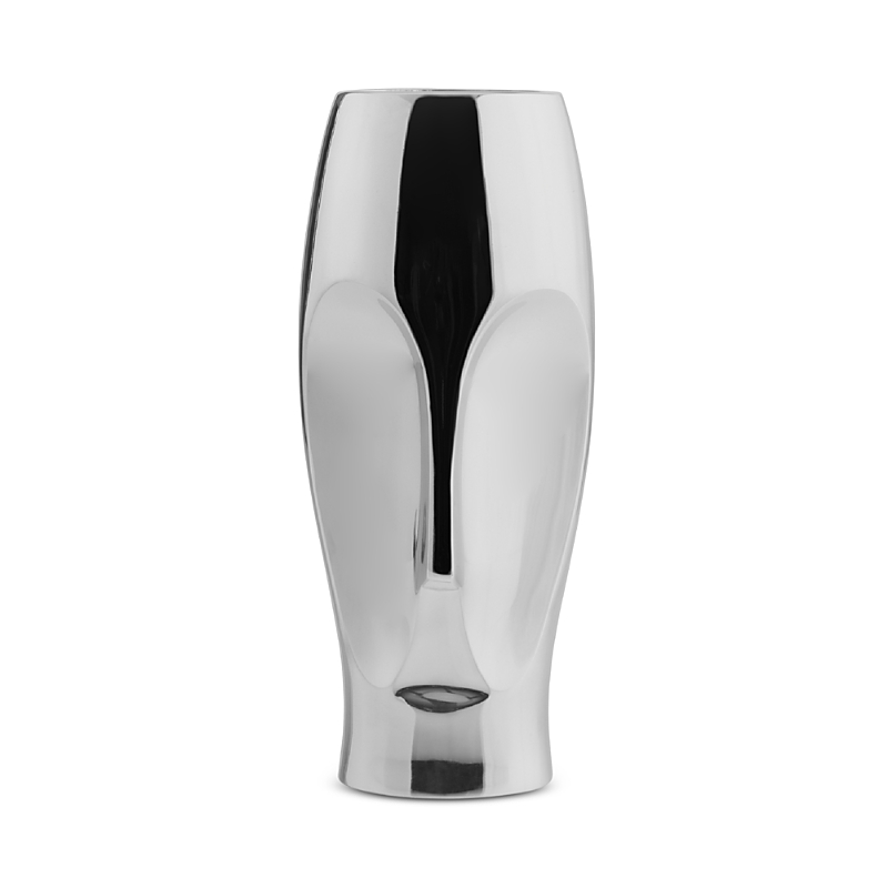 Nambe Face Small Vase In Silver