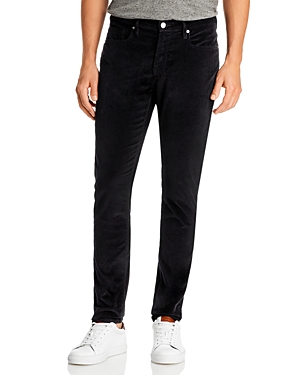 Frame L'homme Slim Fit Corduroy Pants In Noir