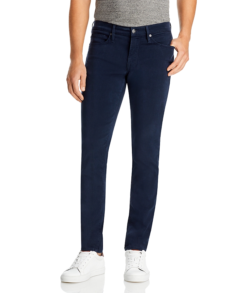 Frame L'Homme Slim Brushed Twill Pants in Navy