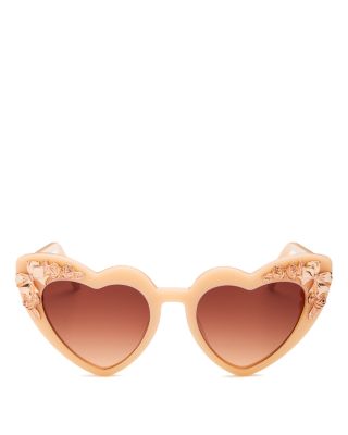 LoveShackFancy Amalia Heart Shape Sunglasses, 53mm 