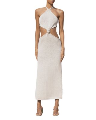 Cult Gaia Cameron Halter Knit Cutout Maxi Dress | Bloomingdale's Women