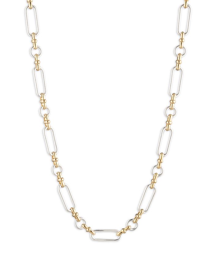 Ralph Lauren Mixed Link Collar Necklace in Two Tone, 17" Bloomingdale's
