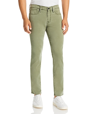 Frame L'homme Slim Brushed Twill Washed Military In Washed Military