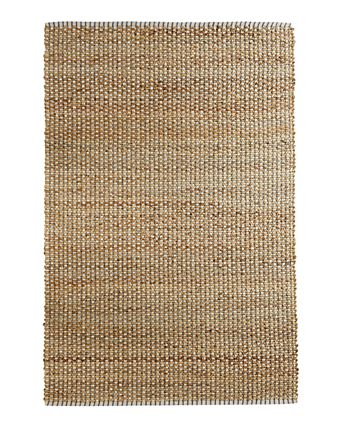 LR Home Origin Stitching Natural Jute Area Rug, 5' x 7'9"