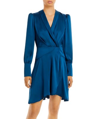 Bcbgmaxazria Faux Wrap Shirt Dress In Poseidon ModeSens