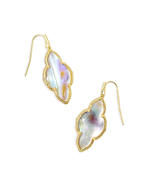 Kendra Scott Abbie Drop Earrings In Gold Iridescent Abalone
