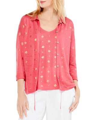 red summer cardigan sweater