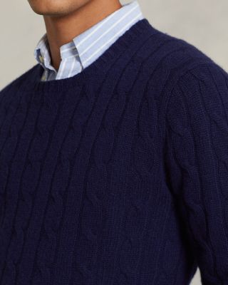 Cashmere Cable Knit Crewneck Sweater
