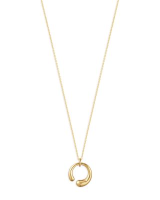 18K Yellow Gold Mercy Small Pendant Necklace, 17.72"