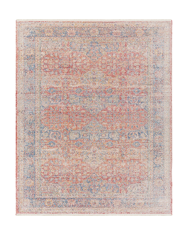 Surya Subtle Sub-2300 Area Rug, 5'3 X 7' In Red Ivory