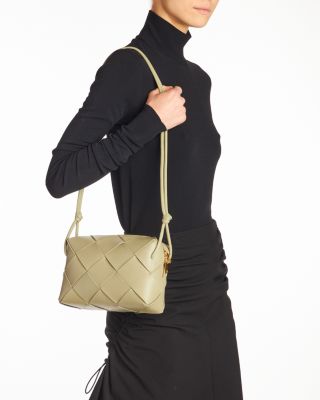 Small Cassette Camera Woven Leather Bag