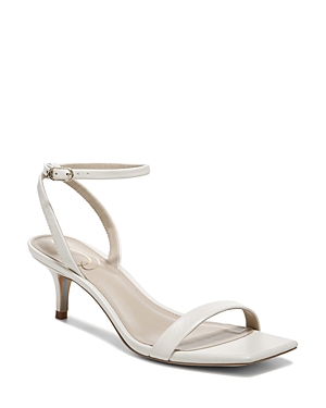 Click to view more detailed imagery on our partner's website Sam Edelman Women's Rayelle Square Toe Mid Heel Sandals In Ivory