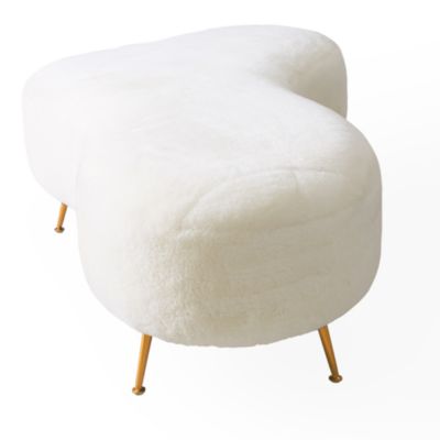 Shearling Amorphic Cocktail Ottoman