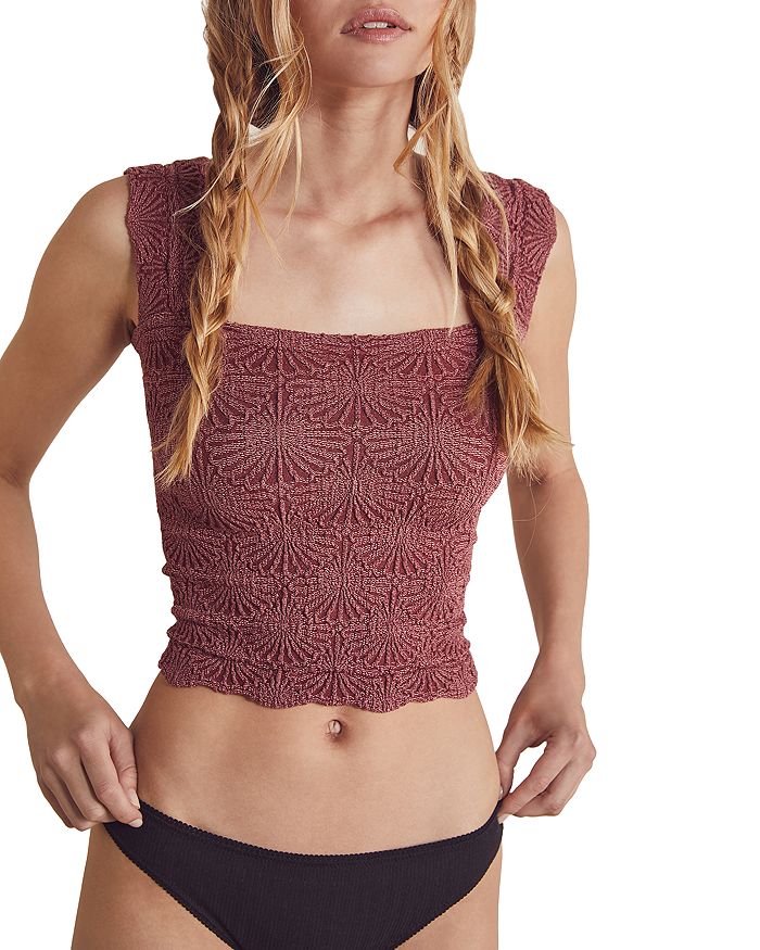 Free People Love Letter Camisole Top In Goji Berry