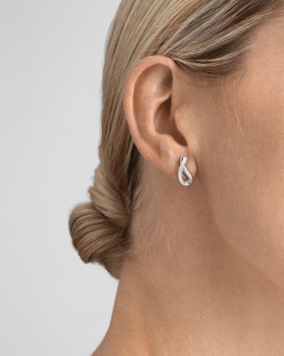 Sterling Silver Infinity Stud Earrings