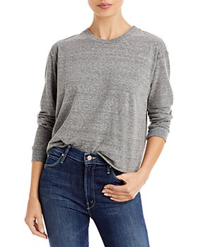 MOTHER - The Long Sleeve Slouchy Cut Off Tee