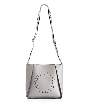 Stella Mccartney Logo Crossbody In Smoke