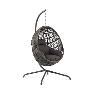 Sparrow & Wren Tess Indoor/outdoor Wicker Hanging Egg Chair In Brown