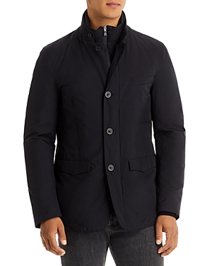 Herno Gore-tex Blazer Jacket With Removable Wind Guard In Nero