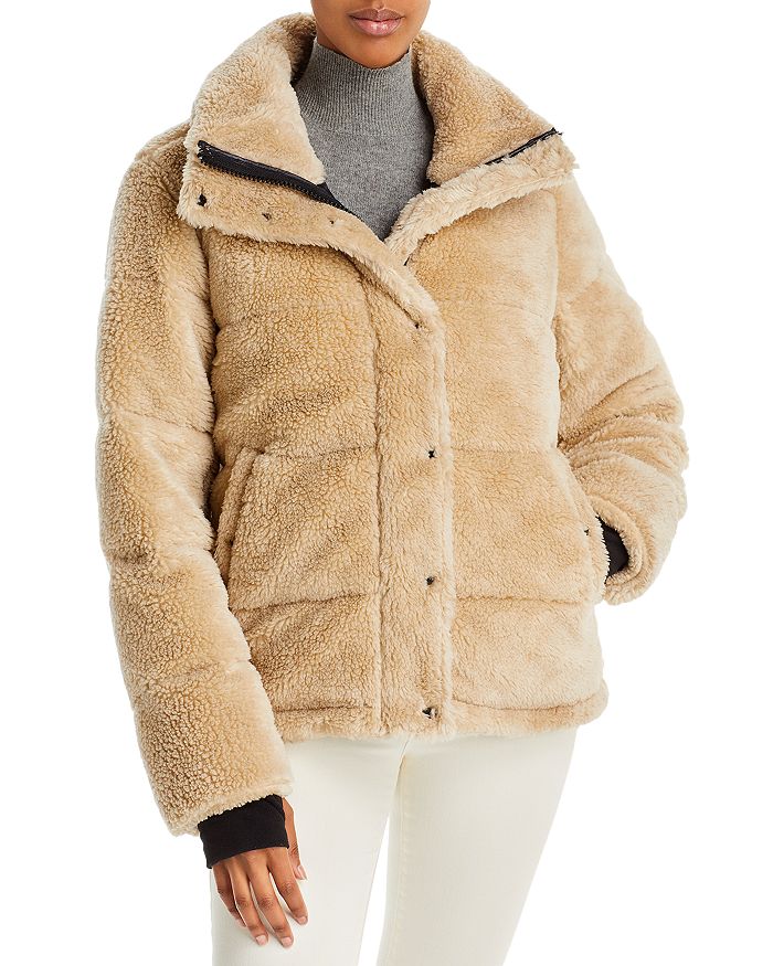 AQUA Lilly Sherpa Puffer Jacket - 100% Exclusive | Bloomingdale's