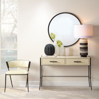 Refined Iron Round Wall Mirror