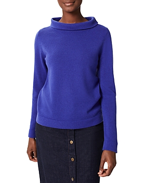 Hobbs London Audrey Funnel Neck Sweater In Rich Cobalt