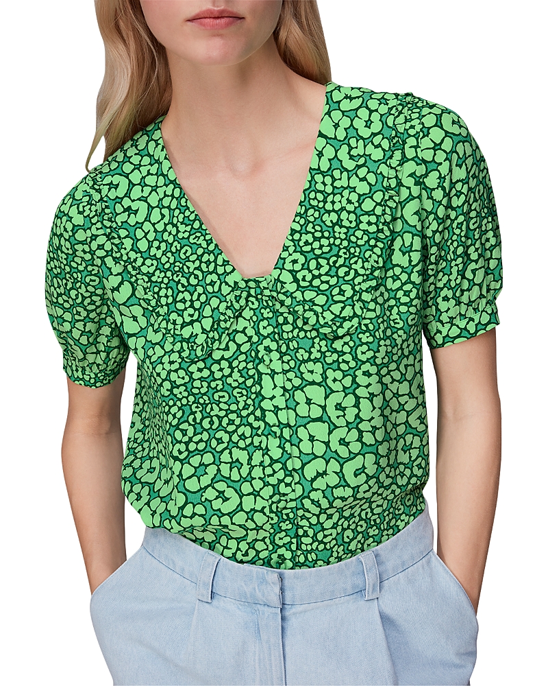 Whistles Petal Animal Short Sleeve Top