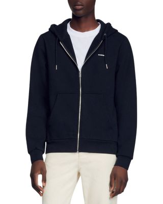 Sandro Zip Front Fleece Hoodie | Bloomingdale's