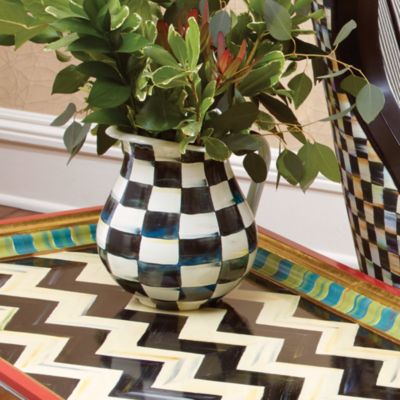 Courtly Check Enamel Pitcher