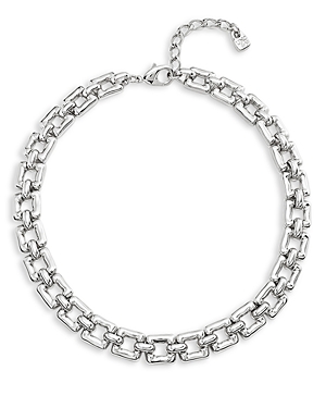 Uno De 50 Femme Fatale Link Necklace, 15-17 In Silver