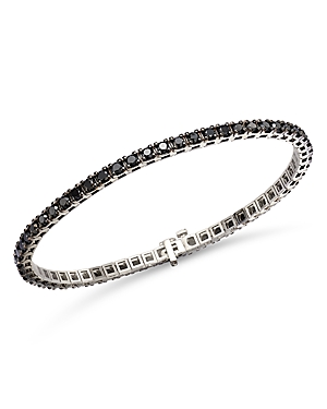 Bloomingdale's Men's Black Diamond Bracelet In 14k White Gold, 7.0 Ct. T.w. - 100% Exclusive In Black/white