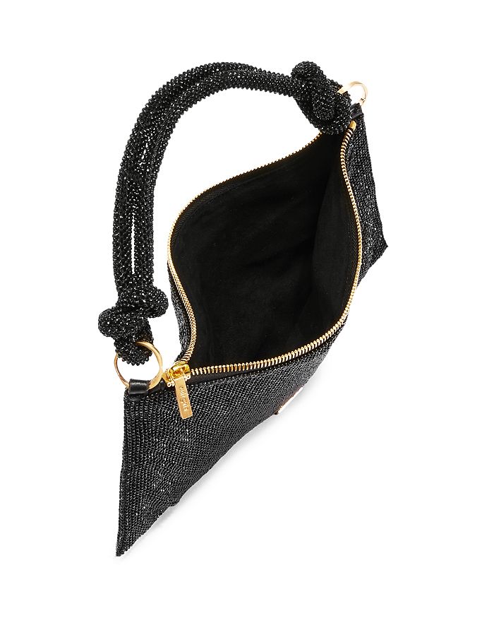 Shop Cult Gaia Hera Nano Rhinestone Shoulder Bag In Black/gold